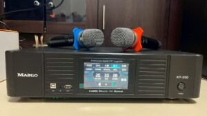 MAINGO KP-550 專業卡拉OK數位觸控擴大機 含雙手持無線麥克風 大功率550W+550W 結帳輸入折扣碼kp550再打折