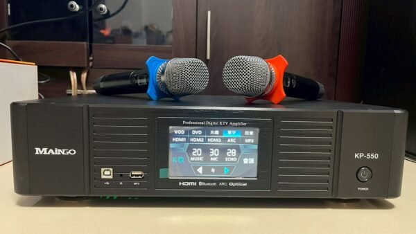 LINE_NOTE_251231_1 MAINGO KP-550 專業卡拉OK數位觸控擴大機 含雙手持無線麥克風 大功率550W+550W 結帳輸入折扣碼kp550再打折