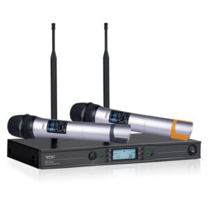 TDF RF-915 專業卡拉OK雙手持UHF雙頻道無線變頻系統麥克風 結帳輸入折扣碼rf915再打折