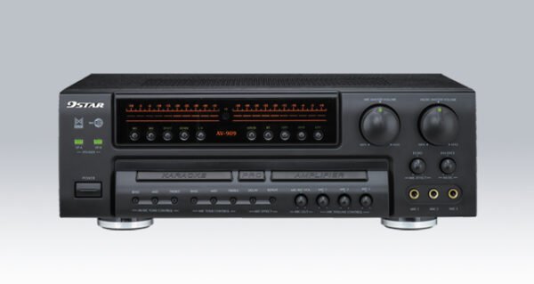 3d26bb299ee532fc5e93bf5d541cf845 9STAR AV-909 華成台灣大廠製造 專業高傳真數位迴音卡拉OK綜合擴大機 大功率300W+300W 結帳輸入折扣碼av909再打折