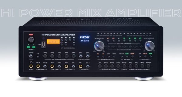 FNSD RA-3382 台灣大廠製造 專業24位元麥克風處理器+迴授抑制+USB/MP3錄音功能 卡拉OK混音擴大機 大功率400W+400W 結帳輸入折扣碼ra3382再打折
