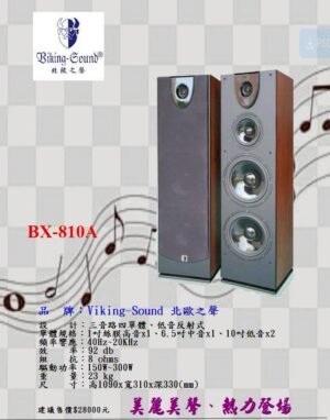 Biking-Sound 北歐之聲 BX-810A 專業卡拉OK落地式雙10吋喇叭 結帳輸入折扣碼bx810a再打折