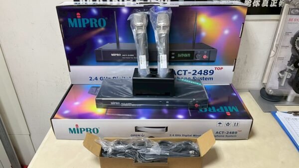 LINE_NOTE_251231_1 MIPRO 嘉強 ACT-2489 TOP 專業卡拉OK雙手持2.4G自動選訊雙頻充電式無線麥克風 結帳輸入折扣碼act2489top再打折