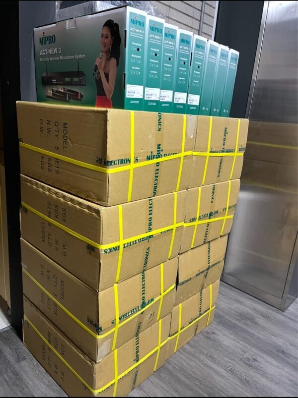 MIPRO 嘉強 ACT-NEW3 UHF雙頻道自動選訊無線麥克風 (MU-90音頭/ACT-32H管身) 結帳輸入折扣碼actnew3再打折