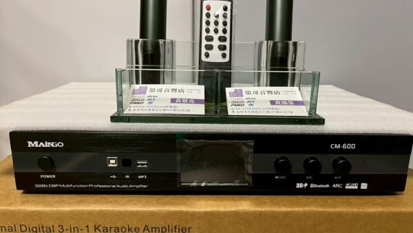 LINE_NOTE_260101_3 MAINGO CM-600 專業卡拉OK三合一數位擴大機 含雙手持無線麥克風 大功率600W+600W 結帳輸入折扣碼cm600再打折