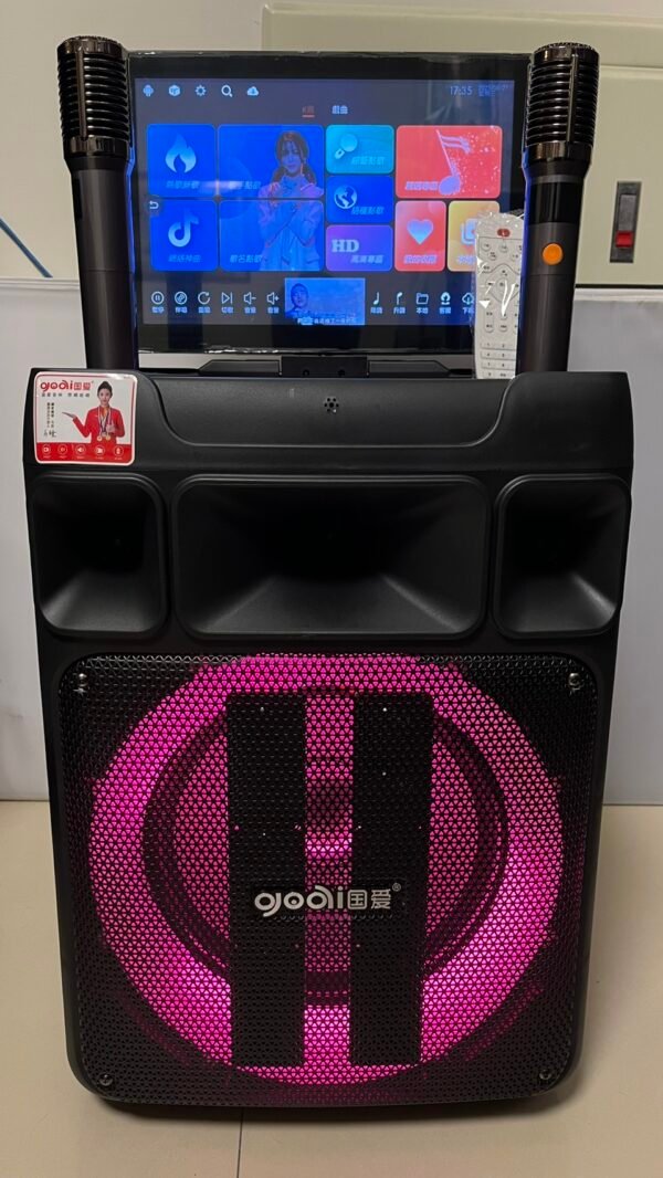 國愛 D25 專業卡拉OK移動式12吋低音多功能炫光點歌+喇叭 藍芽HDMI YT 結帳輸入折扣碼d25再打折