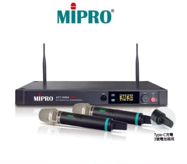 tw-11134207-81zth-medxwu3hhkoy8f MIPRO 嘉強 ACT-3500A PRO 雙頻2.4G 雙手持無線麥克風麥克風 支援Type-C/座充 結帳輸入折扣碼act3500apro再打折
