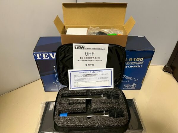【TEV】TR-9100 數位UHF100頻道無線麥克風系統 配雙手握 贈多項好禮 台灣電音公司貨 結帳輸入折扣碼tr9100再打折