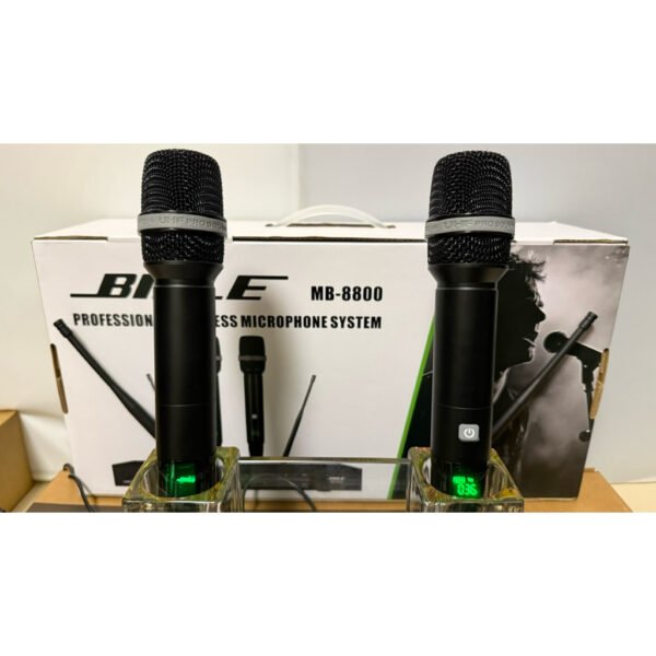 BIBLE MB-8800 雙通道UHF無線麥克風 專業級PLL 充電式鋰電池 音頭靈敏 金屬管身 結帳輸入折扣碼mb8800再打折